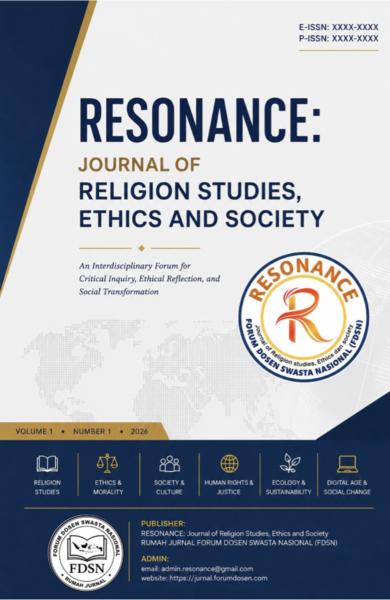 					View Vol. 1 No. 1 (2026): RESONANCE : Journal of Religion Studies, Ethics and Society
				